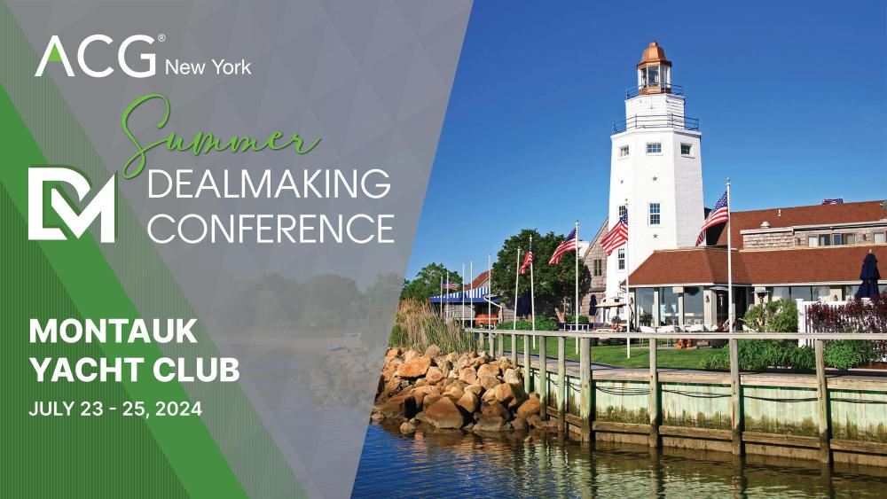 2024 ACG NY Summer Dealmaking Conference ACG New York